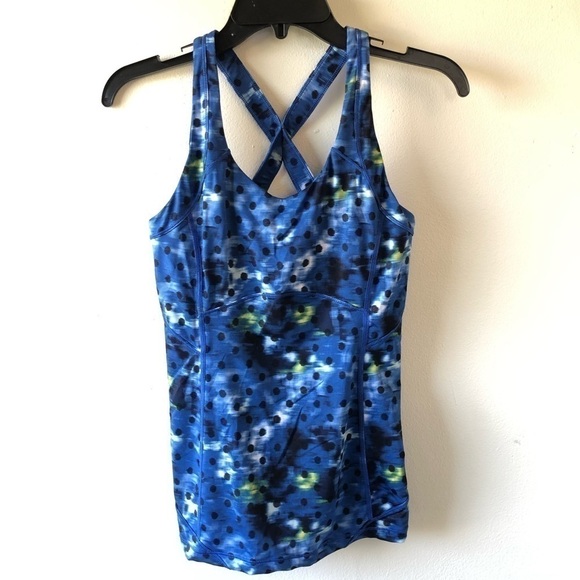 Lululemon Kanto Catch Me Tank Blue & Black 6 - Picture 1 of 9